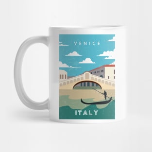 Venice, Italy. Retro travel poster Mug